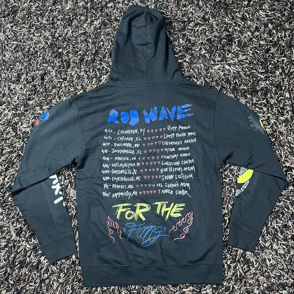 Rod Wave Soul Fly For the Fans Black pullover Hoodie Mens Sz M New - Picture 5 of 7
